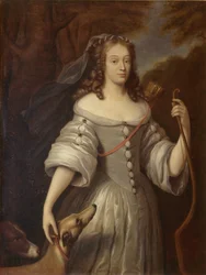 Porträt von Louise-Françoise de La Baume Le Blanc, Herzogin von La Vallière als Diana